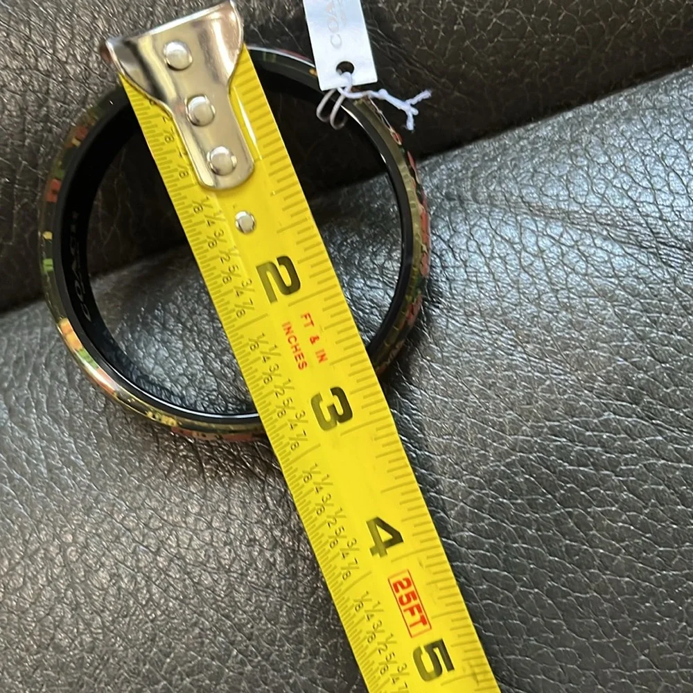 Coach multi Floral black Bangle Bracelet